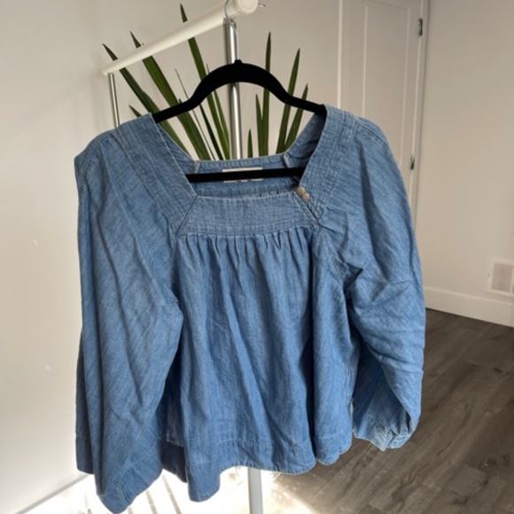 Madewell Chambray Blouse - Picture 1 of 4